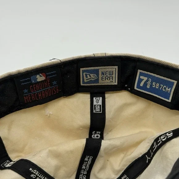 Y2K Kansas City Royals KC Hat New Era 59FIFTY 7 3/8 Blue White Velour MLB - Picture 7 of 9